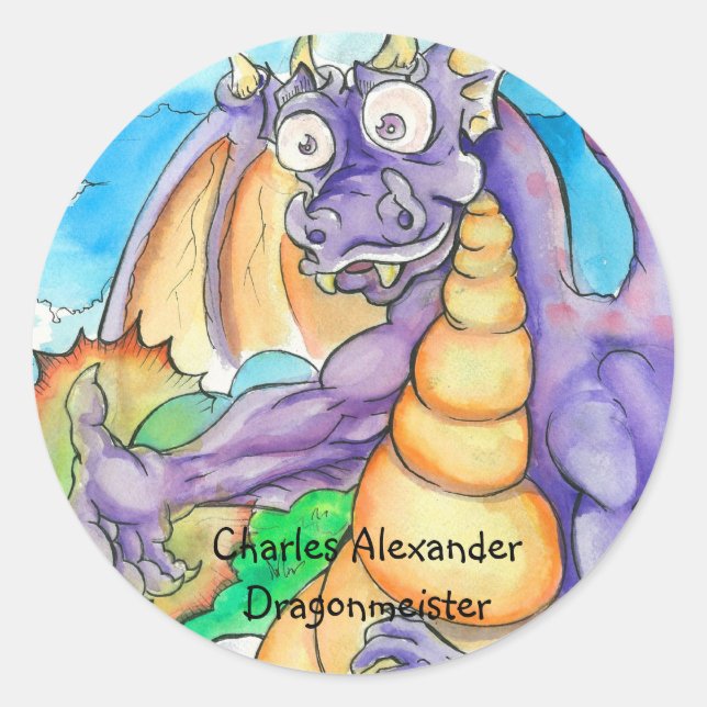 Charlie the Prayin' Dragon Stickers (Charlie) (Front)