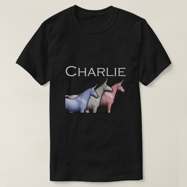 Charlie The Unicorns Shun  Raglan Baseball Tee (Design Front)