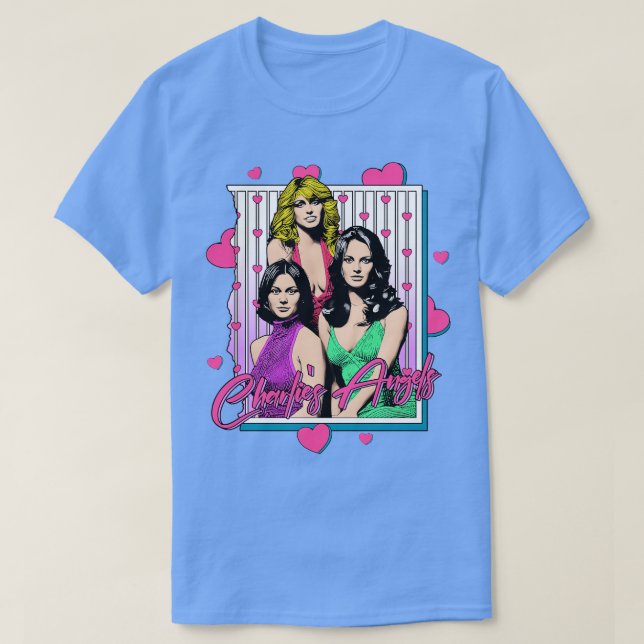 Charlies Angels Hearts Frame T-Shirt (Design Front)