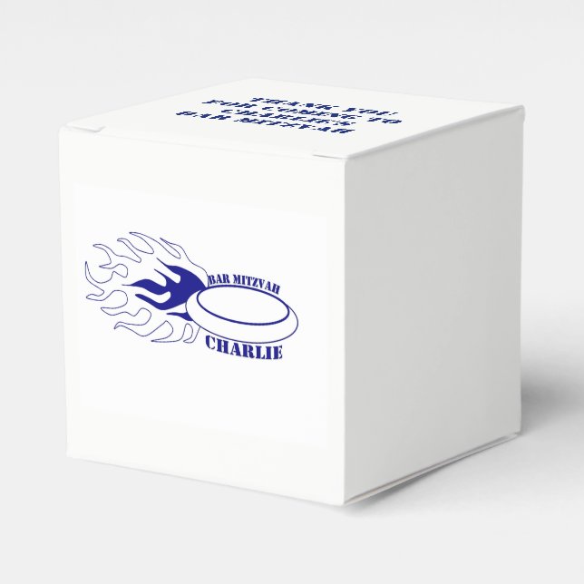 Charlie's Bar Mitzvah Favor Boxes (Front Side)