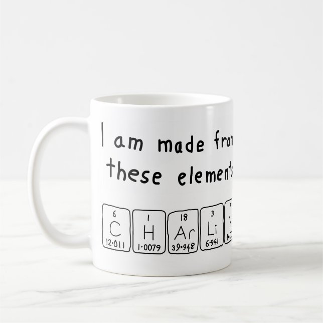 Charlin periodic table name mug (Left)