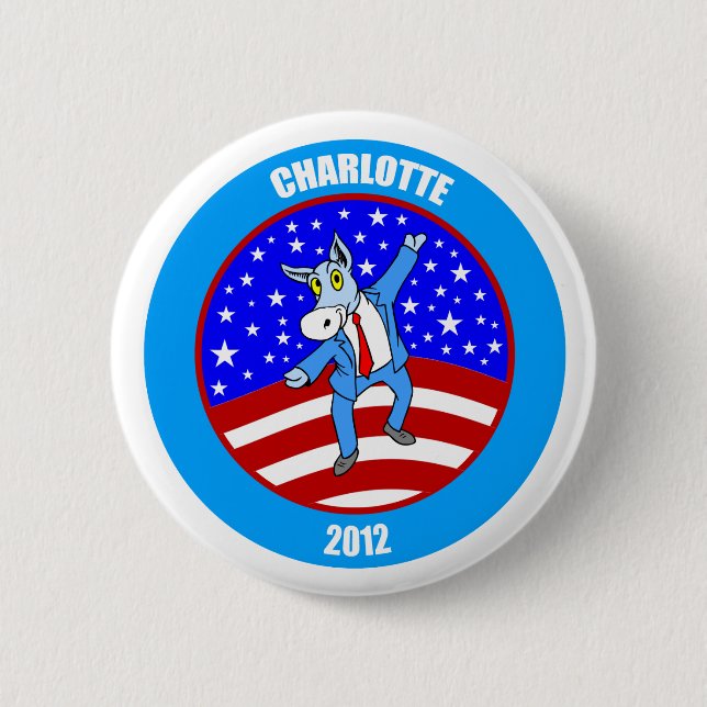 Charlotte 2012 DNC Pinback Button (Front)