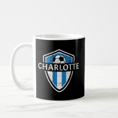 Charlotte 704 Jersey Fan Badge Distressed Coffee Mug