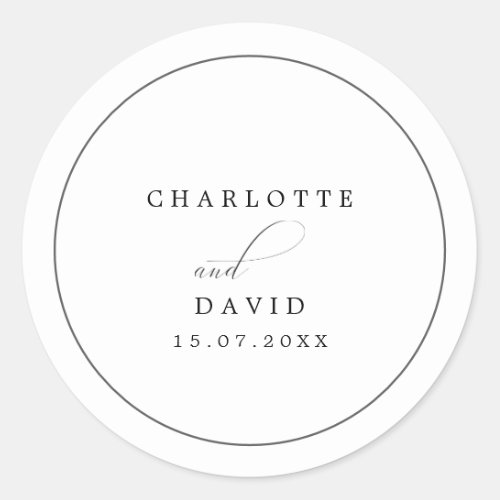Charlotte B Circle Wedding Envelope Seal