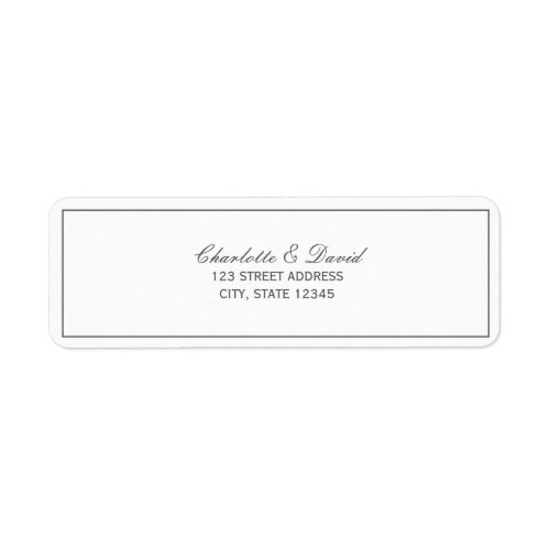 Charlotte B Frame Return Address Label