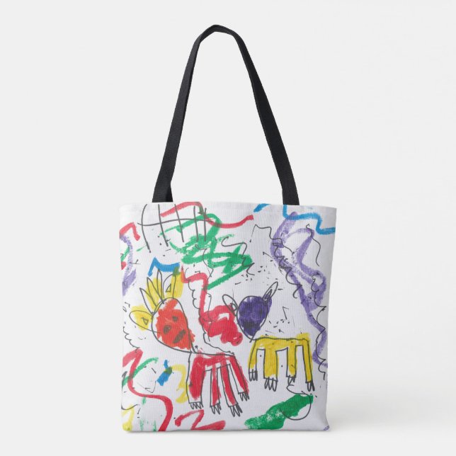 Charlotte' Basquiat inspired art Tote Bag (Back)