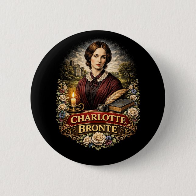 Charlotte Brontë Button (Front)