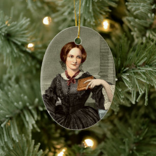Charlotte Bronte   Ceramic Ornament