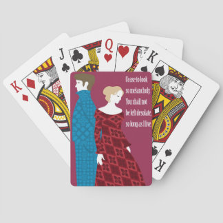 Charlotte Bronte "Jane Eyre" gift with quote Poker Cards