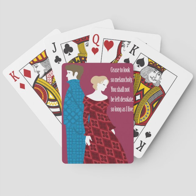 Charlotte Bronte "Jane Eyre" gift with quote Poker Cards (Back)