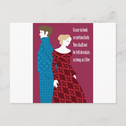 Charlotte Bronte Jane Eyre gift with quote Postcard