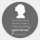 Charlotte Bronte - Keep Looking Upward - Black Classic Round Sticker ...