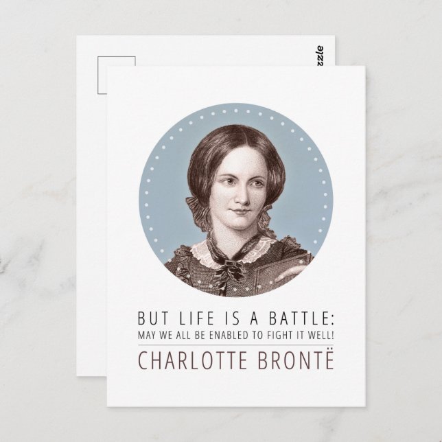 Charlotte Bronte Portrait and Quote Postcard (Front/Back)