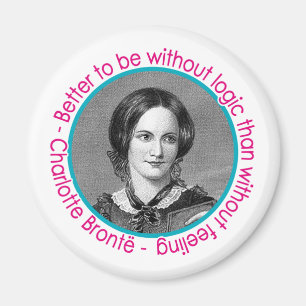Charlotte Bronte Portrait With Quote Magnet