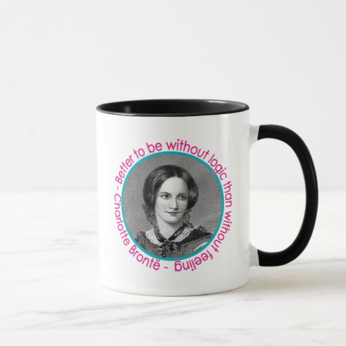 Charlotte Bronte Portrait With Quote Mug