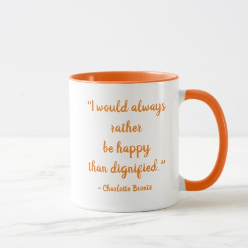 Charlotte Bront Quote Circle logo Mug