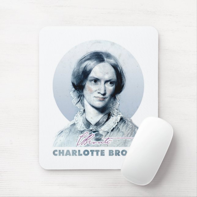 Charlotte Bronte Richmond Painting Portrait Mouse Pad (With Mouse)