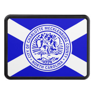 Charlotte city flag hitch cover