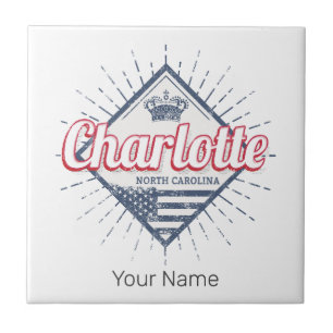 Charlotte City North Carolina United States USA Ceramic Tile