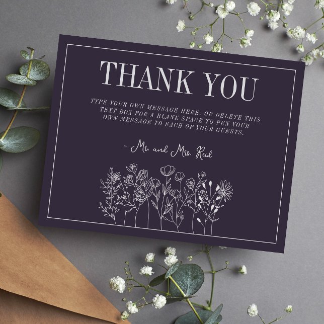 Charlotte | Curated Colors | Wedding Thank You Card (Creator Uploaded)