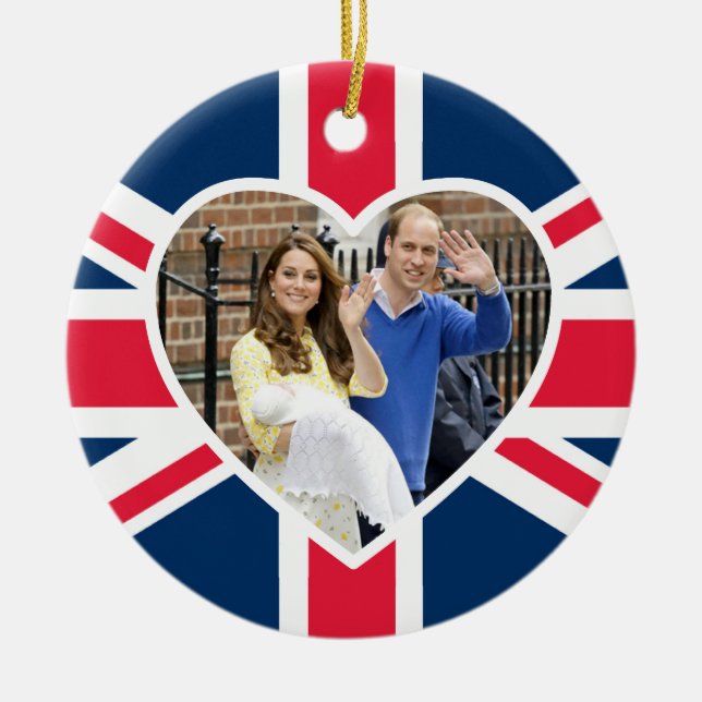 Charlotte Elizabeth Diana - British Will Kate Ceramic Ornament (Front)