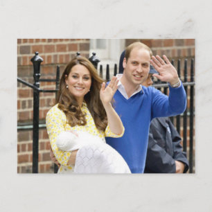 Charlotte Elizabeth Diana - British Will Kate Postcard