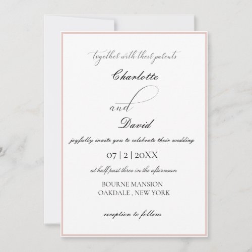 Charlotte F  Black Calligraphy  Casual Invitation