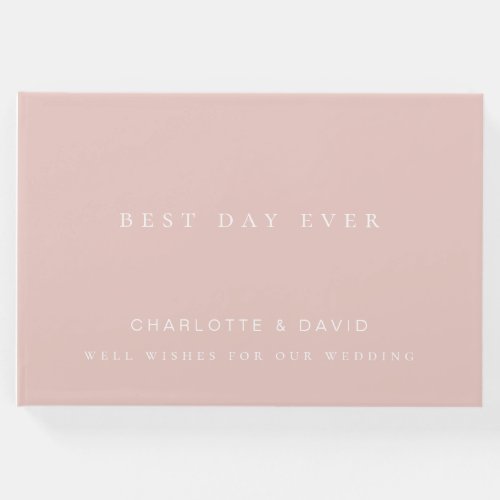 Charlotte F  Elegant Blush Wedding Guest Book