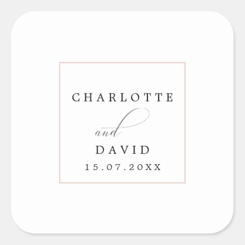 Charlotte F Rounded Square Wedding Envelope Seal