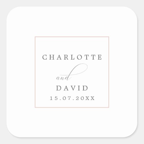 Charlotte F Rounded Square Wedding Envelope Seal