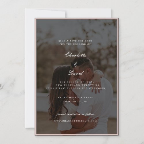 Charlotte F  Vertical Photo Wedding Save The Date