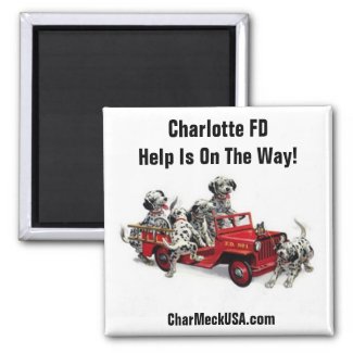 Charlotte FD Dalmations Firefighters Magnet