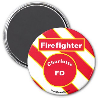 Charlotte FD Firefighter magnet