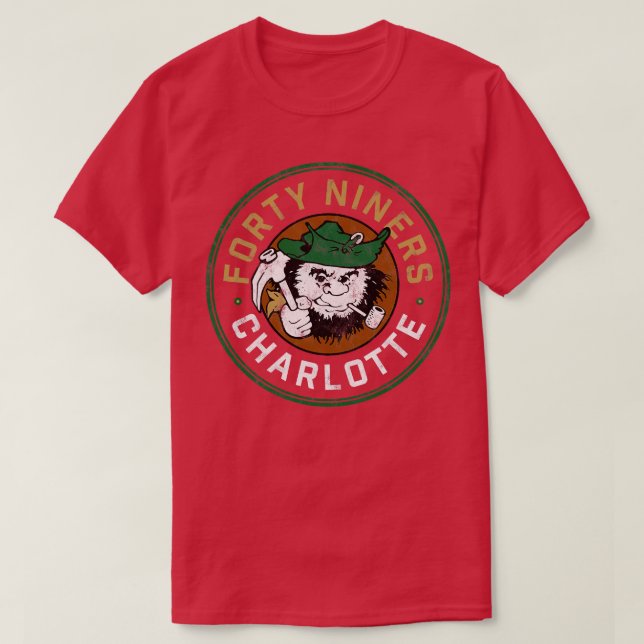 Charlotte Forty Niners Vintage Design T-Shirt (Design Front)