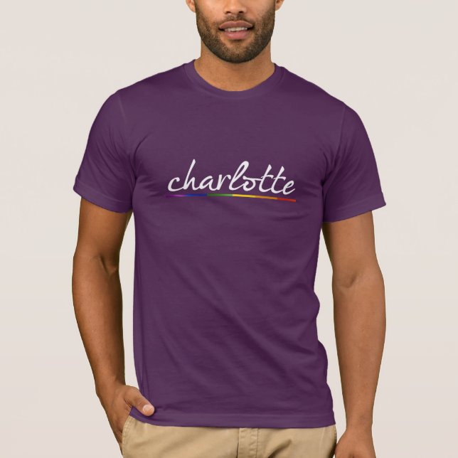 CHARLOTTE GAY PRIDE -- .png T-Shirt (Front)