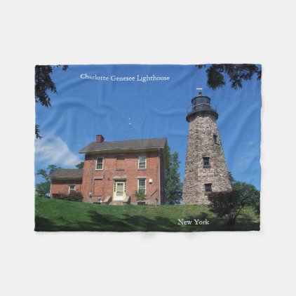 Charlotte Genesee Lighthouse fleece blanket