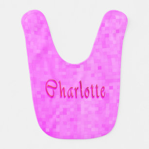 Charlotte Girls Name Logo, Baby Bib