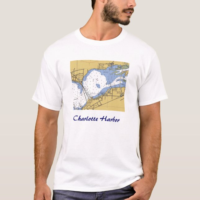 Charlotte Harbor, Florida Nautical Chart Shirt (Front)