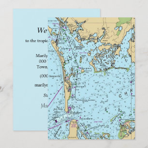 Charlotte Harbor Florida Vintage Map Card