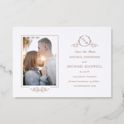 Charlotte Heirloom Letterpress Photo Save the Date Cards