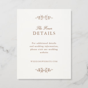 Charlotte Heirloom Letterpress The Finer Details Enclosure Card
