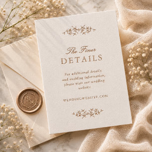 Charlotte Heirloom Letterpress The Finer Details Enclosure Card