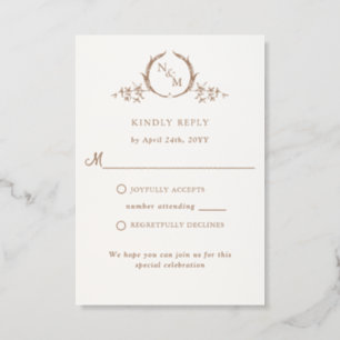 Charlotte Heirloom Monogram Letterpress RSVP Card