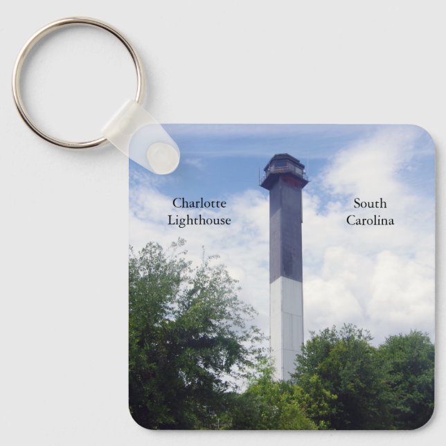 Charlotte Lighthouse metal key chain (Front)