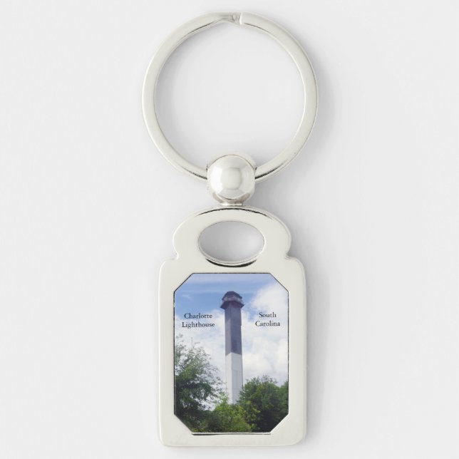 Charlotte Lighthouse metal key chain (Front)