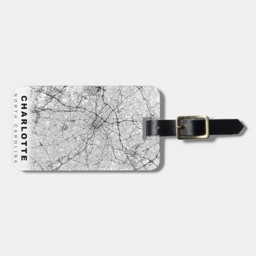 Charlotte Map Luggage Tag