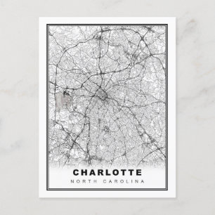 Charlotte Map Postcard