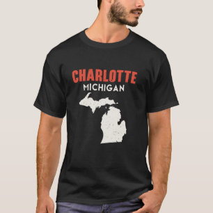 Charlotte Michigan USA State America Travel Michig T-Shirt