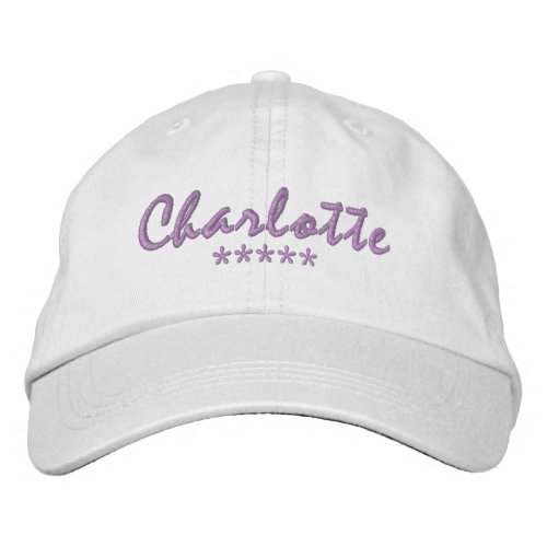Charlotte Name Embroidered Baseball Cap