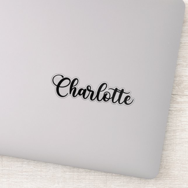 Charlotte Name - Handwritten Calligraphy Sticker (Detail)